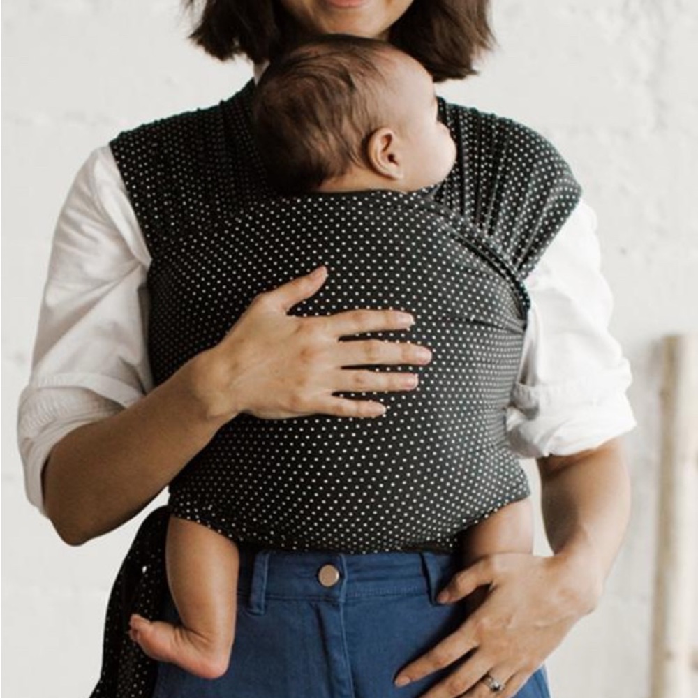 Solly Baby Charcoal Wrap with White Dots